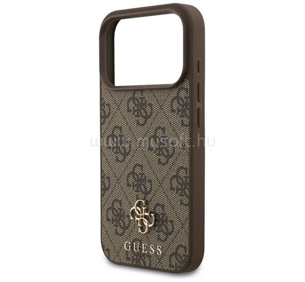 CG MOBILE iPhone 18 Pro / 17 Pro GUESS 4G SMALL CLASSIC LOGO MAGSAFE szilikon telefonvédő ütésállóság, MagSafe, SÖTÉTBARNA