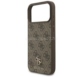 CG MOBILE iPhone 18 Pro Max GUESS 4G SMALL CLASSIC LOGO MAGSAFE szilikon telefonvédő ütésállóság, MagSafe, SÖTÉTBARNA GUHMP18XP4SM4MW small