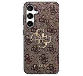 CG MOBILE Samsung S25 FE GUESS BIG 4G CLASSIC LOGO szilikon telefonvédő műanyag hátlap, ECO bőr hatású hátlap, SÖTÉTBARNA GUHCS25FE4GMGBR small