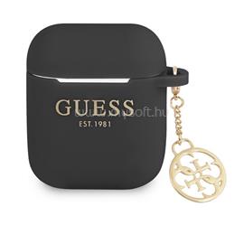 CG MOBILE GUESS CHARMS szilikon tok telefondísz FEKETE Apple AirPods/AirPods 2 GUA2LSC4EK small