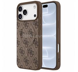 CG MOBILE iPhone 18 Pro GUESS EMBOSSED 4G RING CLASSIC LOGO MAGSAFE szilikon telefonvédő ütésállóság, MagSafe, SÖTÉTBARNA GUHMP18LP4MSEGW small