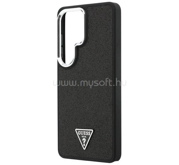 CG MOBILE Samsung S26 Ultra GUESS FIXED GLITTER TRIANGLE LOGO MAGSAFE szilikon telefonvédő műanyag hátlap, mágneses, FEKETE