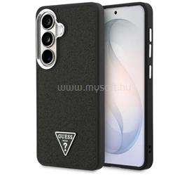 CG MOBILE Samsung S26 Plus GUESS FIXED GLITTER TRIANGLE LOGO MAGSAFE szilikon telefonvédő műanyag hátlap, mágneses, FEKETE GUHMS26MPFGTSCMK small