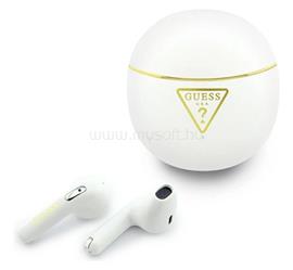 CG MOBILE GUESS GOLD LINE TRIANGLE bluetooth fülhallgató SZTEREO v6.0, IPX5 vízálló + töltőtok, FEHÉR GUTWSA15HETH small