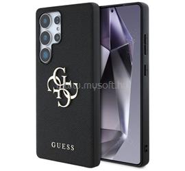 CG MOBILE GUESS GRAINED BIG 4G LOGO SMALL CLASSIC LOGO szilikon telefonvédő ütésállóság, bőr hatású hátlap, FEKETE GUHCS25LPGT4MBK small