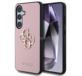 CG MOBILE GUESS GRAINED BIG 4G LOGO SMALL CLASSIC LOGO szilikon telefonvédő ütésállóság, bőr hatású hátlap, RÓZSASZÍN GUHCS25SPGT4MBP small