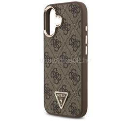 CG MOBILE iPhone 17 GUESS GRAINED TRIANGLE szilikon telefonvédő ütésállóság, MagSafe, BARNA/ARANY GUHMP17SP4GTDGMW small