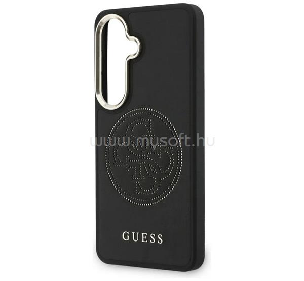 CG MOBILE Samsung S26 GUESS PERFORATED LOGO MAGSAFE szilikon telefonvédő ütésállóság, mágneses, FEKETE