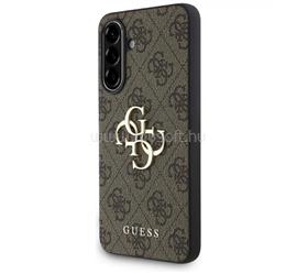 CG MOBILE Samsung A56 5G GUESS PU 4G METAL LOGO műanyag telefonvédő ütésállóság, bőr hatású hátlap, BARNA GUHCSA564GMGBR small