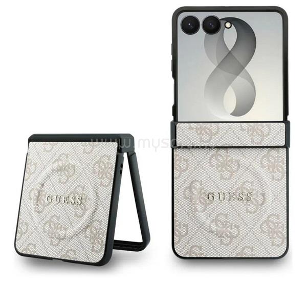 CG MOBILE Samsung Z Flip8 GUESS PU LEATHER 4G MAGNETIC műanyag telefonvédő ütésállóság, mágneses, RÓZSASZÍN