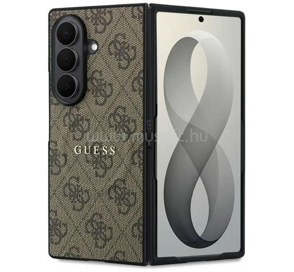 CG MOBILE Samsung Z Fold8 GUESS PU LEATHER 4G MAGNETIC műanyag telefonvédő ütésállóság, mágneses, SÖTÉTBARNA