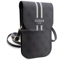 CG MOBILE GUESS PU QUILTED 4G METAL LOGO kézitáska álló univerzális, vállpánt, FEKETE GUWBZPSQSSGK small