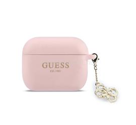CG MOBILE GUESS SILICONE 4G CHARM szilikon tok telefondísz RÓZSASZÍN Apple AirPods Pro 3 GUAP3LECG4P small