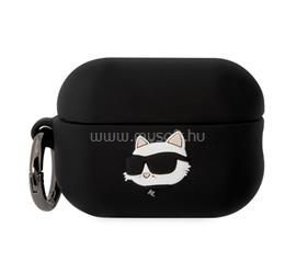 CG MOBILE KARL LAGERFELD 3D LOGO NFT CHOUPETTE HEAD szilikon tok karabíner FEKETE Apple AirPods Pro 2 KLAP2RUNCHK small