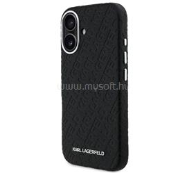 CG MOBILE iPhone 16 KARL LAGERFELD GRAINED PU REPEATED LOGO MAGSAFE szilikon telefonvédő ütésállóság, MagSafe, FEKETE KLHMP16SPGKLFOFK small