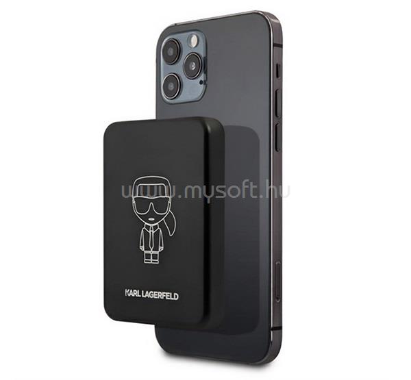 CG MOBILE KARL LAGERFELD IKONIK vésztöltő Type-C aljzat 3000mAh, LED jelzés, FEKETE