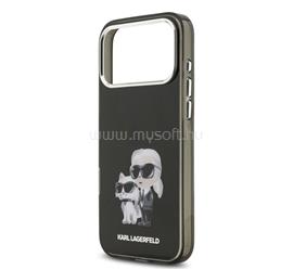 CG MOBILE iPhone 18 Pro KARL LAGERFELD IML AQUARELLE KARL AND CHOUPETTE szilikon telefonvédő ütésállóság, kameravédő, FEKETE KLHMP17LHMKCAQOK small
