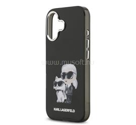 CG MOBILE iPhone 17 KARL LAGERFELD IML AQUARELLE KARL AND CHOUPETTE szilikon telefonvédő ütésállóság, kameravédő, FEKETE KLHMP17SHMKCAQOK small