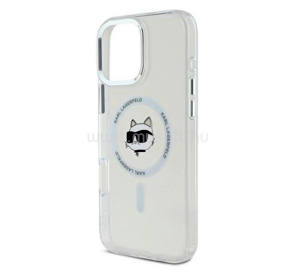 CG MOBILE KARL LAGERFELD IML CHOUPETTE HEAD METAL FRAME MAGSAFE szilikon telefonvédő ütésállóság, MagSafe, ÁTLÁTSZÓ