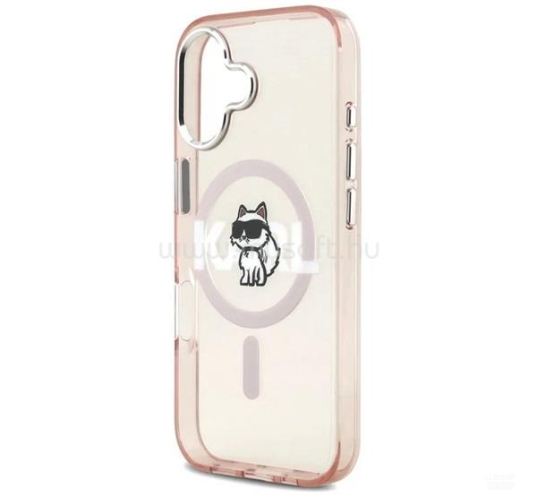 CG MOBILE iPhone 17 KARL LAGERFELD IML CHOUPETTE SKETCH LOGO MAGSAFE szilikon telefonvédő ütésállóság, MagSafe, RÓZSASZÍN