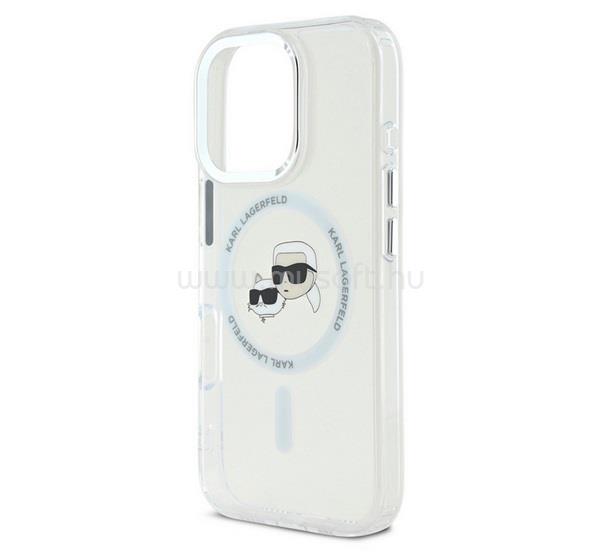 CG MOBILE KARL LAGERFELD IML K&CH HEADS METAL FRAME MAGSAFE szilikon telefonvédő ütésállóság, MagSafe, ÁTLÁTSZÓ