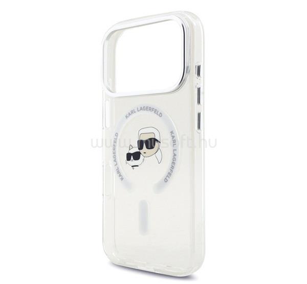 CG MOBILE iPhone 18 Pro KARL LAGERFELD IML K&CH HEADS METAL FRAME MAGSAFE szilikon telefonvédő ütésállóság, MagSafe, ÁTLÁTSZÓ