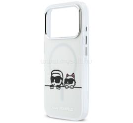 CG MOBILE iPhone 18 Pro Max KARL LAGERFELD IML KARL & CHOUPETTE PEEKABOO LOGO szilikon telefonvédő ütésállóság, MagSafe, FEHÉR KLHMP17X6HPKACH small