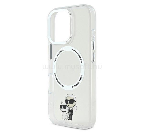 CG MOBILE iPhone 16 Pro Max KARL LAGERFELD IML KARL AND CHOUPETTE MAGSAFE szilikon telefonvédő ütésállóság, MagSafe, ÁTLÁTSZÓ