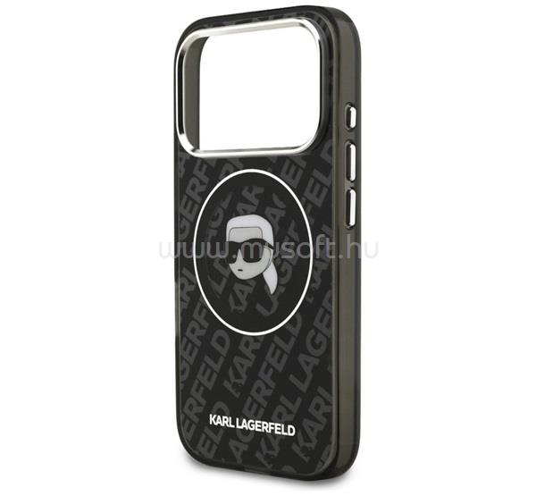 CG MOBILE iPhone 18 Pro / 17 Pro KARL LAGERFELD IML KARL HEAD LOGO MAGSAFE szilikon telefonvédő ütésállóság, MagSafe, FEKETE