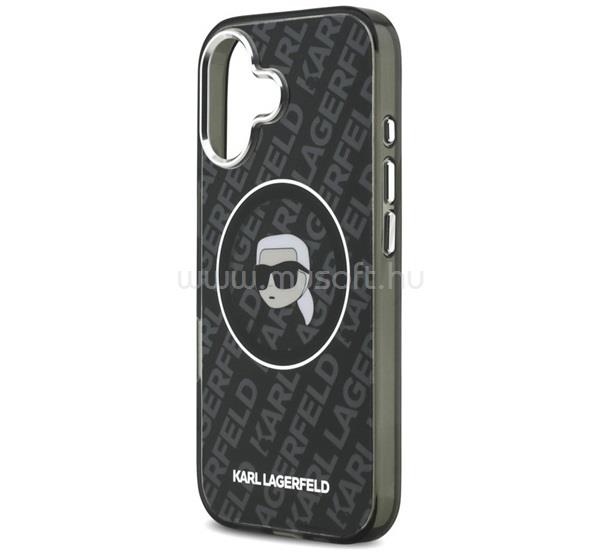CG MOBILE iPhone 17 KARL LAGERFELD IML KARL HEAD LOGO MAGSAFE szilikon telefonvédő ütésállóság, MagSafe, FEKETE