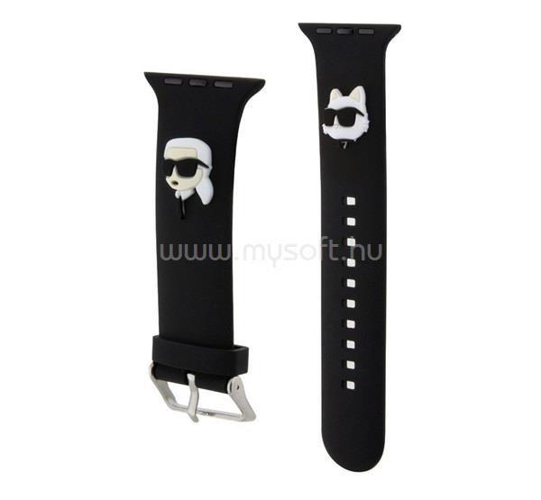CG MOBILE KARL LAGERFELD KARL AND CHOUPETTE HEAD NFT pótszíj egyedi méret, fém csat, FEKETE