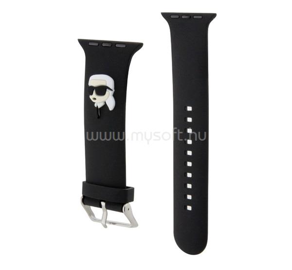 CG MOBILE KARL LAGERFELD KARL HEAD NFT pótszíj egyedi méret, fém csat, FEKETE