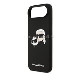 CG MOBILE iPhone Air KARL LAGERFELD LIQUID SILICONE DOUBLE HEADS MAGSAFE szilikon telefonvédő ütésállóság, MagSafe, FEKETE KLHMP17MSKCHPPLK small