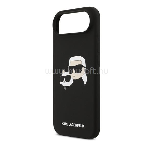 CG MOBILE iPhone Air KARL LAGERFELD LIQUID SILICONE DOUBLE HEADS MAGSAFE szilikon telefonvédő ütésállóság, MagSafe, FEKETE