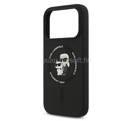 CG MOBILE KARL LAGERFELD LIQUID SILICONE KARL AND CHOUPETTE MAGSAFE szilikon telefonvédő ütésállóság, MagSafe, FEKETE KLHMP17LSCMKCRHK small