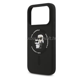 CG MOBILE KARL LAGERFELD LIQUID SILICONE KARL AND CHOUPETTE MAGSAFE szilikon telefonvédő ütésállóság, MagSafe, FEKETE KLHMP17XSCMKCRHK small