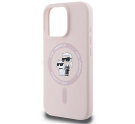 CG MOBILE KARL LAGERFELD SILICONE KARL&CHOUPETTE HEADS MAGSAFE szilikon telefonvédő ütésállóság, MagSafe, RÓZSASZÍN KLHMP16LSCMKCRHP small