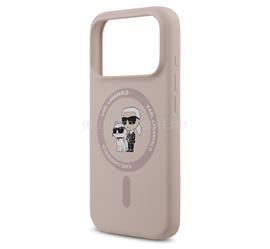 CG MOBILE KARL LAGERFELD LIQUID SILICONE KARL AND CHOUPETTE MAGSAFE szilikon telefonvédő ütésállóság, MagSafe, RÓZSASZÍN KLHMP17LSCMKCRHP small