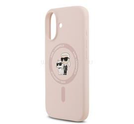 CG MOBILE KARL LAGERFELD LIQUID SILICONE KARL AND CHOUPETTE MAGSAFE szilikon telefonvédő ütésállóság, MagSafe, RÓZSASZÍN KLHMP17SSCMKCRHP small