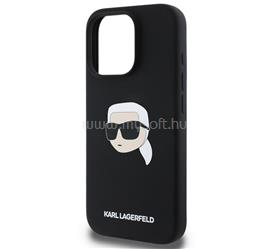 CG MOBILE iPhone 16 Pro KARL LAGERFELD LIQUID SILICONE KARL HEAD MAGSAFE szilikon telefonvédő ütésállóság, MagSafe, FEKETE KLHMP16LSKHPPLK small