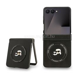 CG MOBILE Samsung Z Flip7 KARL LAGERFELD PU KARL AND CHOUPETTE HEADS szilikon telefonvédő ütésállóság, MagSafe, FEKETE KLHMZF7PSMLRKCK small
