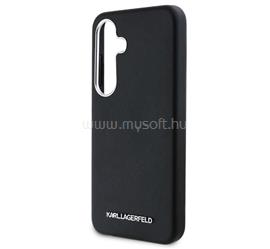 CG MOBILE Samsung S25 KARL LAGERFELD PU SAFFIANO METAL LOGO AND FRAME szilikon telefonvédő ütésállóság, 3D, FEKETE KLHMS25SPSAFWMCK small