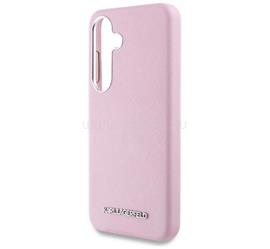 CG MOBILE KARL LAGERFELD SAFFIANO FULL WRAPPED ELONGATED METAL LOGO szilikon telefonvédő ütésállóság, MagSafe, RÓZSASZÍN KLHMS25SPSAFWMCP small