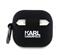 CG MOBILE KARL LAGERFELD SILICONE CHOUPETTE HEAD 3D szilikon tok ütésállóság, karabíner, FEKETE Apple AirPods 4 KLA4RUNCHK small