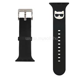 CG MOBILE KARL LAGERFELD SILICONE CHOUPETTE HEAD pótszíj egyedi méret, fém csat, FEKETE KLAWLSLCK small
