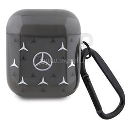 CG MOBILE MERCEDES-BENZ CASE STAR PATTERN MAGSAFE szilikon tok karabíner FEKETE Apple Airpods 1/2 MEA28DPMGS small