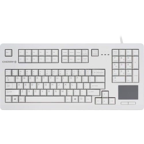 CHERRY G80-11900 vezetékes billentyűzet touchpaddal amerikai angol lokalizáció (világosszürke)