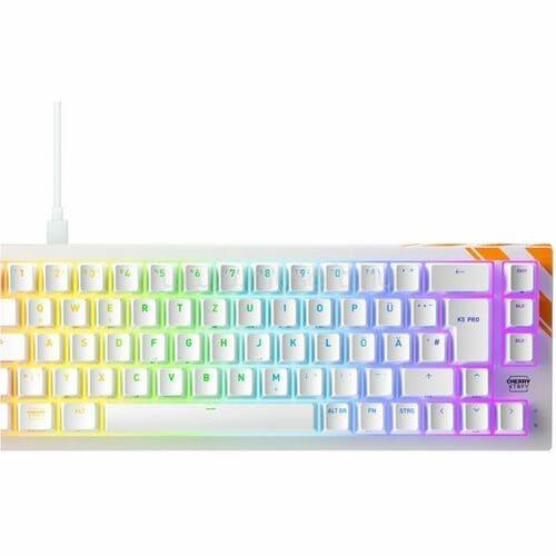 CHERRY K5 PRO TMR COMPACT KEYBOARD WHITE UK LAYOUT MAGNETIC SWITCH UK