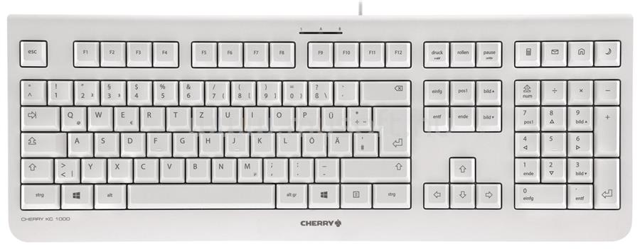 CHERRY KC 1000 vezetékes billentyűzet angol lokalizáció (szürke)