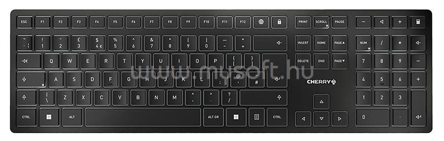 CHERRY KW 9100 SLIM GB vezeték nélküli billentyűzet angol lokalizáció (fekete-ezüst)